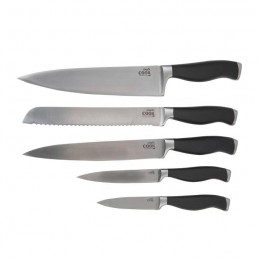 Taco De Cuchillos Ginebra 5 Pzs Simple Cook detalle de los cuchillos